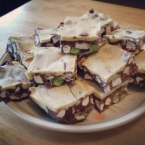 Snow-topped Minty Rocky Road